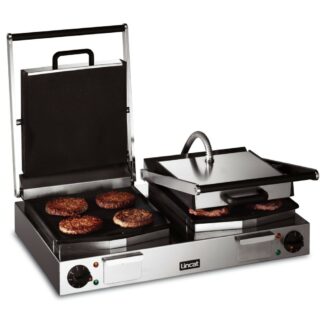Lincat Lynx 400 LCG2, Electric Counter-top Twin Contact Grill, Smooth Upper and Lower Plates