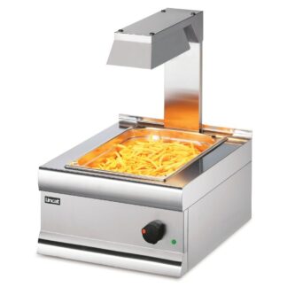 Lincat Silverlink 600 CS4/G, Electric Counter-top Chip Scuttle with Overhead Gantry